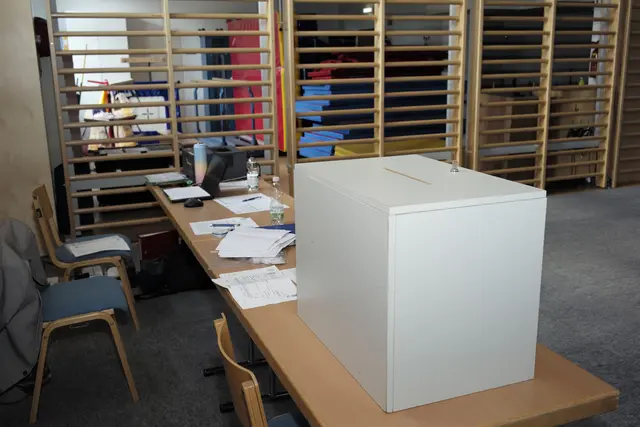 Star des Abends: Die Wahlurne. | Foto: Santrucek