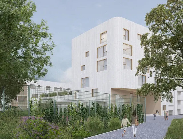 Hier entsteht das neue Kinderzentrum Pechegarten in Wilten: Ein moderner Bildungs- und Betreuungsort für Kleinkinder bis junge Erwachsene. | Foto: © ARCHITEKTURBUERO 1 ZT GMBH