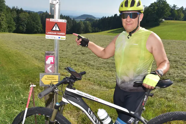Mountainbike Strecke P7 Pabneukirchen Runde. Initiator Josef Lumetsberger. | Foto: Zinterhof