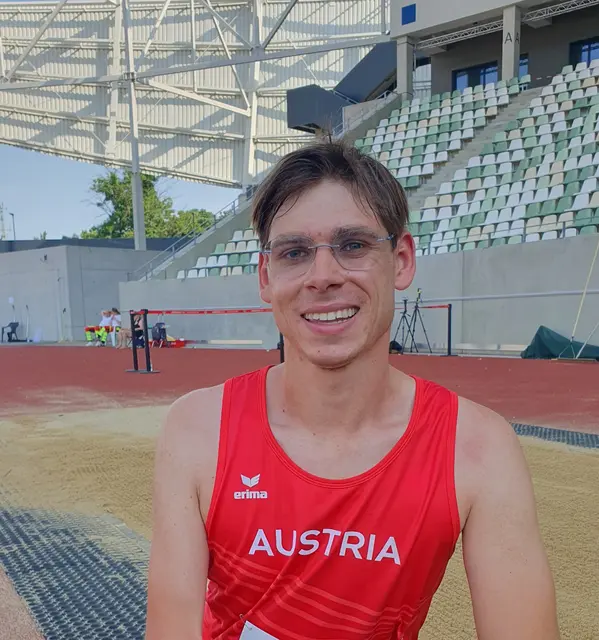 Daniel Stütz vom SC Breitenwang Special Handicap überzeugte bei den Deutschen Meisterschaften in Dresden trotz 38 Grad mit Saisonbestleistungen über 100 Meter und im Weitsprung (5,05 m). | Foto: Sigurd