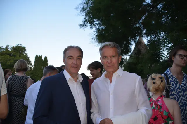 LR Schneemann und Alfons Haider bei der Premiere in Kobersdorf. | Foto: MeinBezirk/Rosenberger Victoria