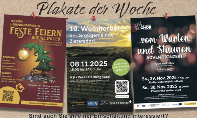 Mit dem „Plakat der Woche“ bieten wir ab sofort eine aufmerksamkeitsstarke Möglichkeit, Veranstaltungen gezielt zu bewerben. | Foto: MeinBezirk