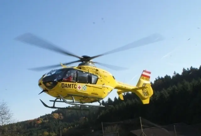 Der 17-Jährige wurde mit dem Rettungshubschrauber nach Graz gebracht. | Foto: Hans Peter Polzer