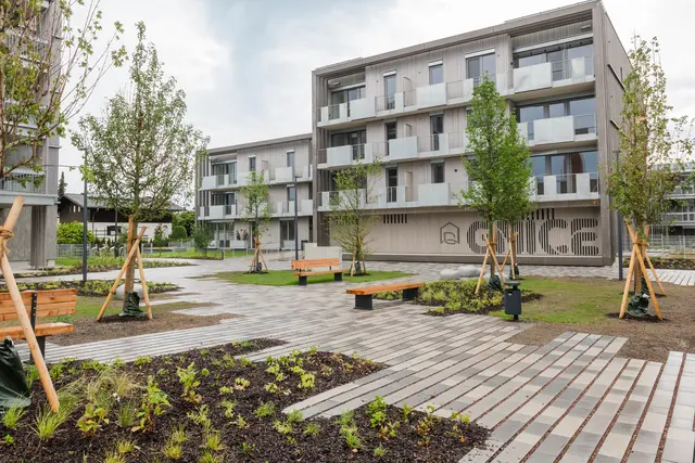Das neue Wohnprojekt "Gnice" der Heimat Österreich.  Insgesamt befinden sich 258 neue Wohneinheiten in diesem Projekt.  | Foto: Heimat Österreich/weissbild.at/Martina Weiss