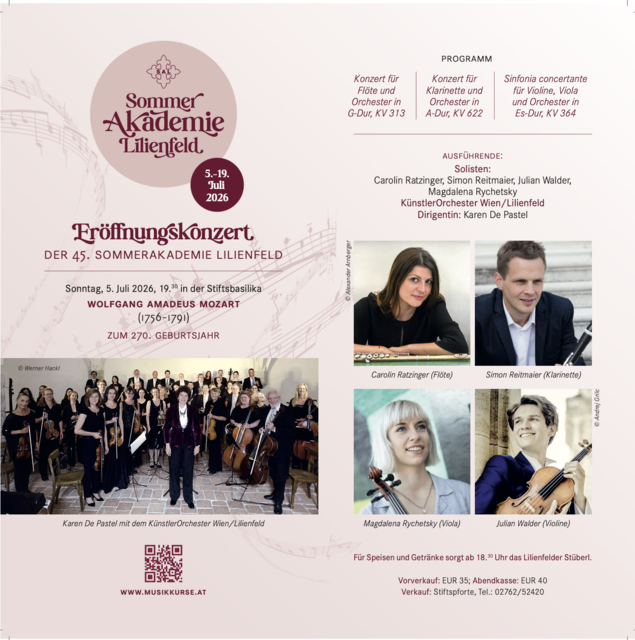 Flyer zum Konzert | Foto: Lilienfelder Sommerakademie