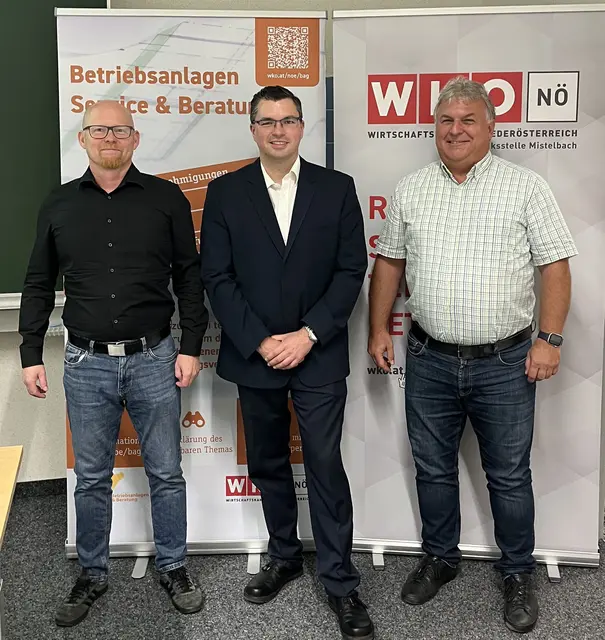 Expertenwissen aus erster Hand: Harald Fischer, Patrick Schechtner und Klaus Kaweczka informierten im Haus der Wirtschaft Mistelbach über wichtige rechtliche Aspekte bei Betriebsübernahmen. | Foto: WKNÖ