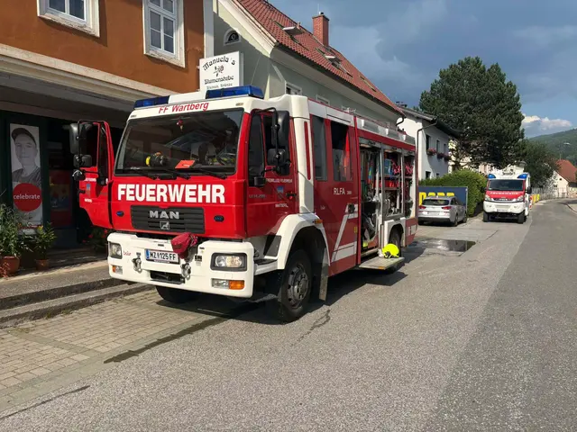Einsatz in der Dorfstraße in Wartberg.