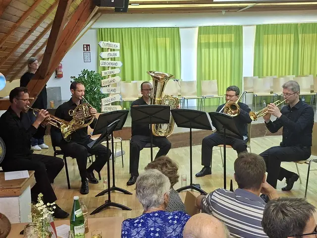 Auch das Brassquintett Weiz war in St. Kathrein/O. zu Gast. | Foto: Singgemeinschaft St. Kathrein/O.