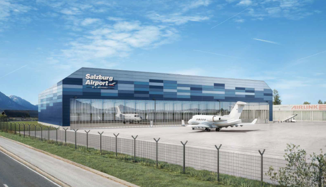 Eine Vorschau des neuen Hangar 1 am Flughafen Salzburg.  | Foto: Salzburg Airport
