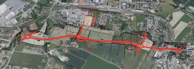 Auf dieser Trasse soll die Spange drei errichtet werden. Das Bauprojekt ist budgetiert, seit Jahren laufen die Bewilligungsverfahren. | Foto: Land OÖ
