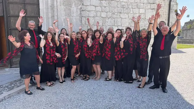 Die Projern Golspel Singers sorgten für einen Brückenschlag der Solidarität zwischen Kärnten und dem Friaul. | Foto: Privat