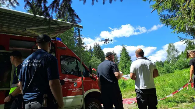 Auch die Feuerwehrdrohne war im Einsatz. | Foto: FF Voitsberg