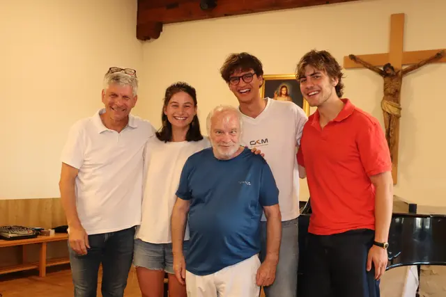 Christian Hauer mit Tochter Magdalena und deren Studienkollegen Lorenznund Jakob (Uni Amsterdam) | Foto: Manfred Wlasak
