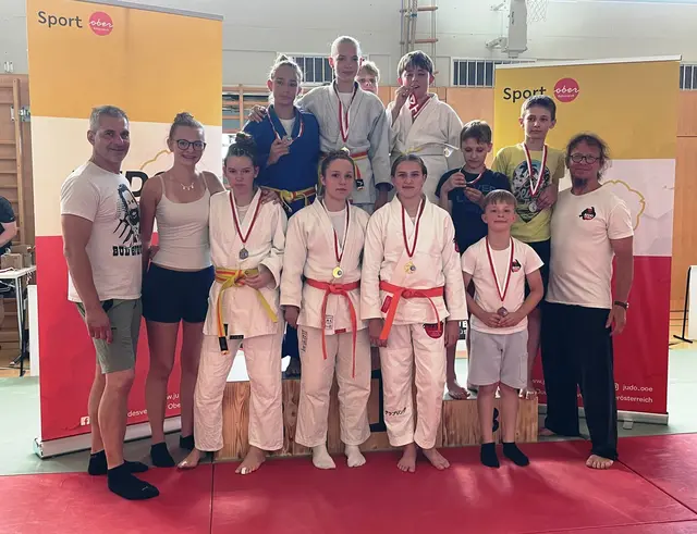 Unsere erfolgreichen U14+U16 Judoka in Feldkirchen.