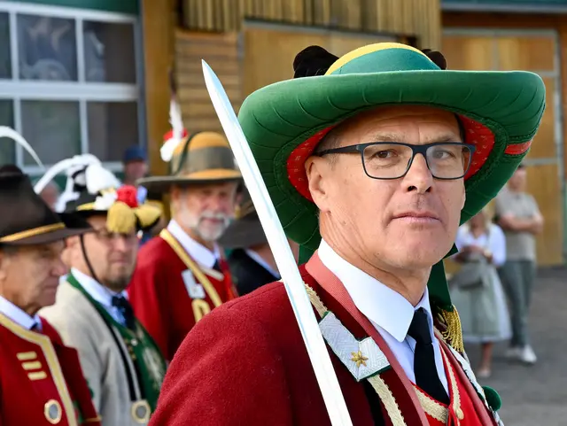 Bataillonskommandant Major Hans Knoflach freute sich über ein gelungenes Bataillonsfest in Aldrans. | Foto: Hassl