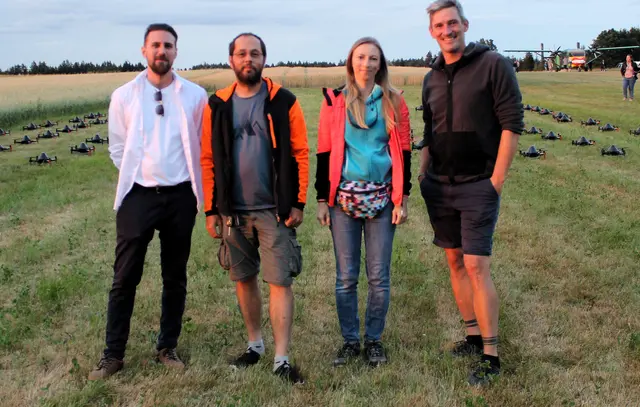 Das Team von "Droneline" sorgt für eine atemberaubende Drohnenshow. | Foto: Walter Kellner