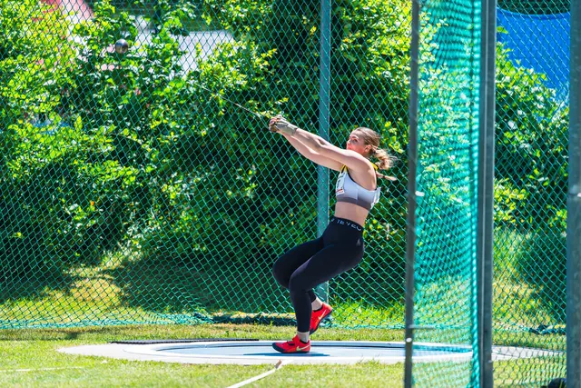 Leonie Moser sicherte sich im Hammerwurf die Silbermedaille. | Foto: ÖLV\@amri.sports