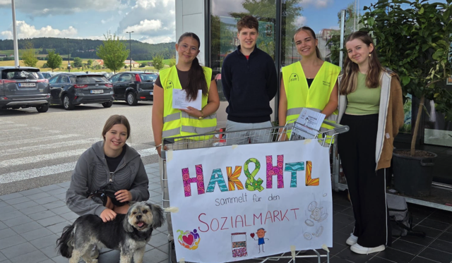 Schüleraktion der HAK/HTL Freistadt brachte zahlreiche Spenden für den Sozialmarkt Arcade. | Foto: privat