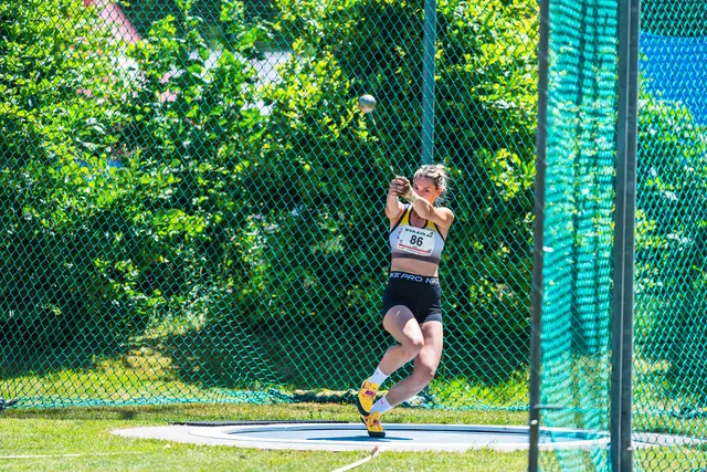 Annika Kern holte sich mit neuer Jahresbestleistung Bronze im Hammerwurf. | Foto: ÖLV\@amri.sports