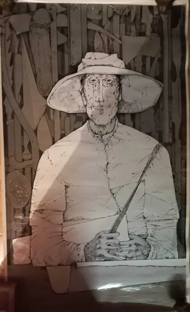 Das fiktive Portrait von MIchael Gaismair gestaltet von Karl Plattner. | Foto: Sylvia Mader
