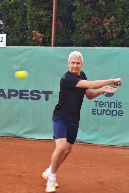 Udo Plamberger bei der Tennis-Senioren-EM in Budapest. | Foto: SMP