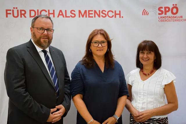 Sorgen sich um das Gesundheitssystem und dessen Finanzierbarkeit: Landtagsabgeordneter Tobias Höglinger, SPÖ-Klubvorsitzende Sabine Engleitner-Neu und Landtagsabgeordnete Renate Heitz. | Foto: SPÖ Landtagsklub