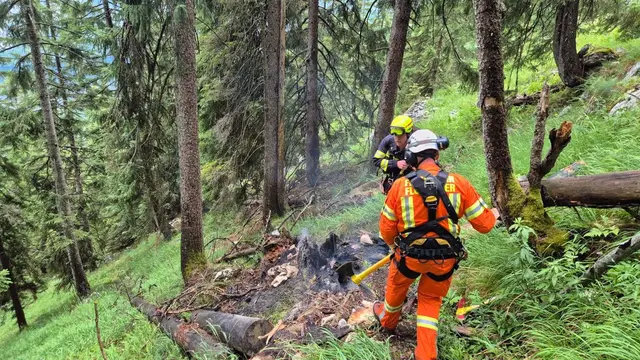 Der Waldbrand auf dem Hohen Sarstein dürfte von einem Blitz verursacht worden sein. | Foto: FF St. Agatha