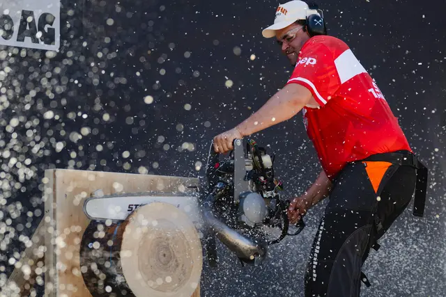 Armin Kugler an der Hot Saw | Foto: STIHL TIMBERSPORTS®