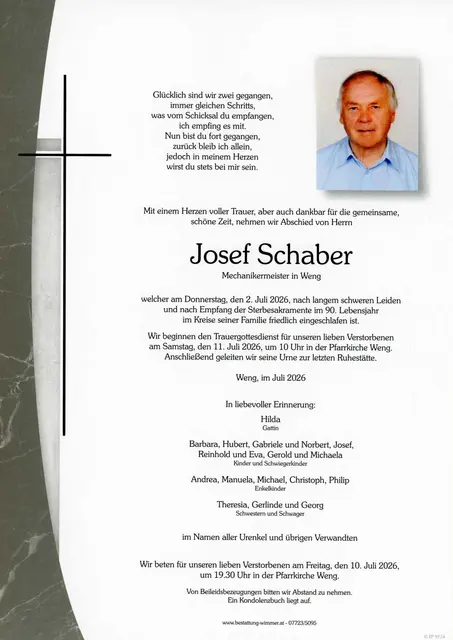 Josef Schaber | Foto: Bestatter