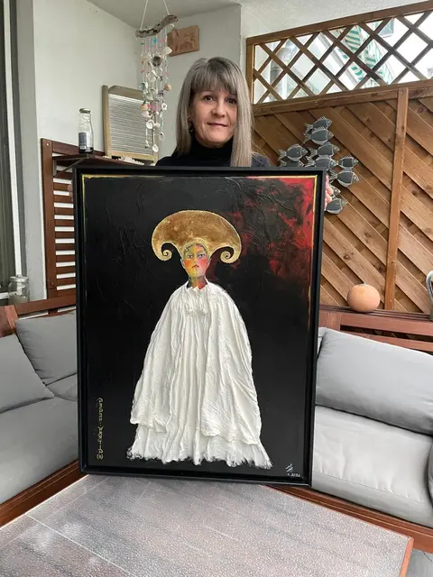 Die Wiener Künstlerin Alexandra Zeillinger zeigt ihre Werke in der Galerie "Kunstrausch" im Buschenschank Hengl-Hasenbrunner.  | Foto: Z.V.g.