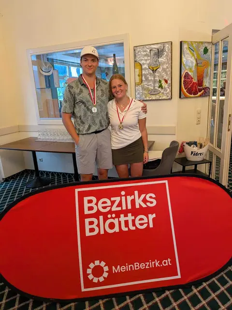 Landesmeister Junioren: Carlotta Häupl (GCC Klessheim) und Vincent Voithofer (Zell am See) | Foto: Salzburger Golfverband