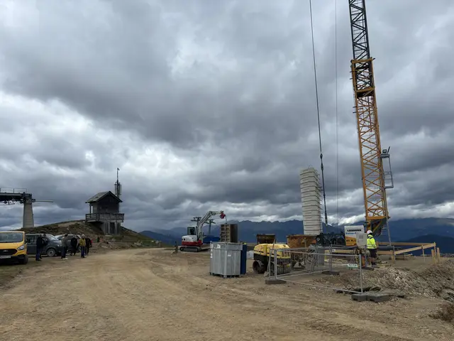 Die Baustelle auf über 2.000 Metern Seehöhe ist eingerichtet.