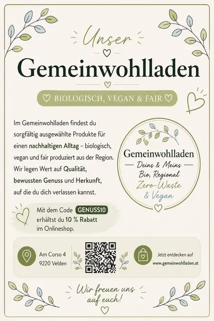 Im Onlineshop gibt es mit dem Code "GENUSS10" 10 % Rabatt. | Foto: Gemeinwohlladen