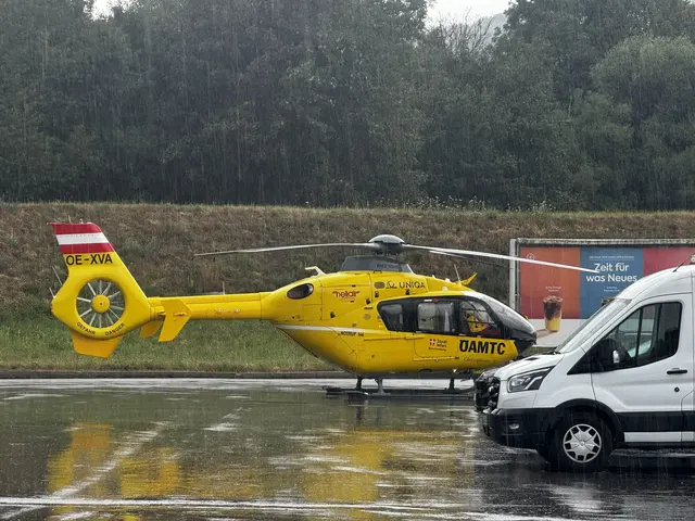 Rettungshubschrauber im Einsatz. | Foto: FF Alland