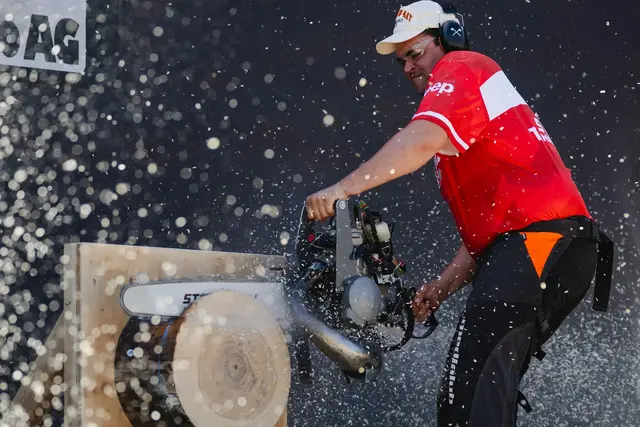 Armin Kugler an der Hot Saw | Foto: STIHL TIMBERSPORTS®