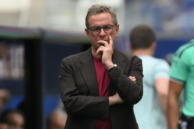 Nach dem Aus im Sechzehntelfinale gegen Spanien richtete Ralf Rangnick persönliche Worte an Team, Betreuerstab und Fans. | Foto: APA-Images / AFP / PATRICK T. FALLON
