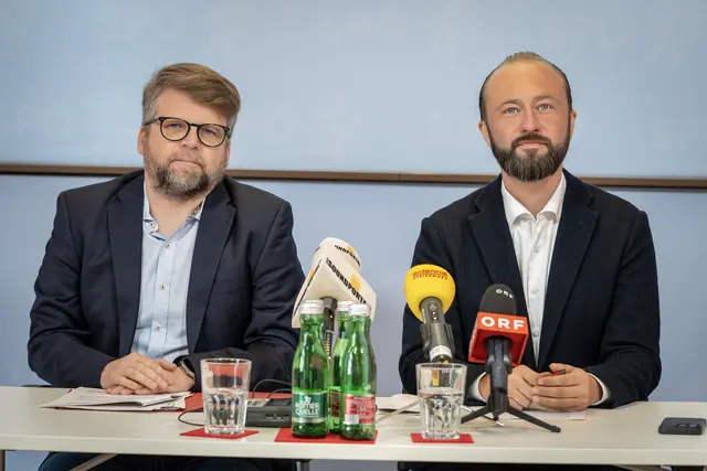 Neuer Chef für die Landeshauptstadt: Klubobmann Hannes Schwarz (l.), der nun auch Vorsitzender der Grazer SPÖ ist und SPÖ-Landesparteivorsitzender Max Lercher