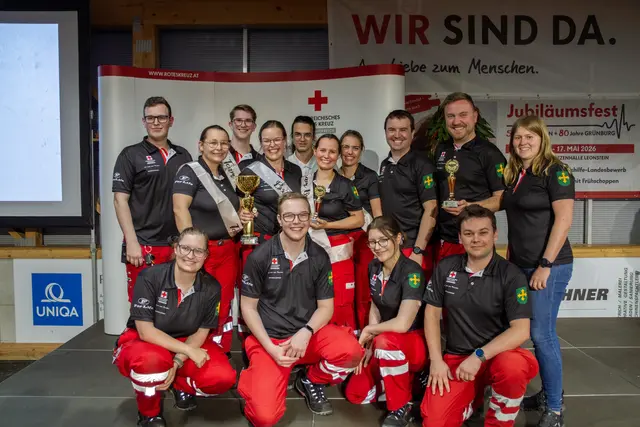 Beim Sanitätshilfe-Landesbewerb holten die Sanitäterinnen und Sanitäter in Grünburg mit ihrem Können Silber und Gold. | Foto: OÖRK/Sattledt