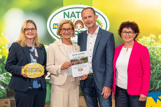 Gmünd: Stadträtin Andrea Fillek, Landeshauptfrau Johanna Mikl-Leitner, Vizebürgermeister Jürgen Trsek
und Andrea Trsek. | Foto: J. Ehn