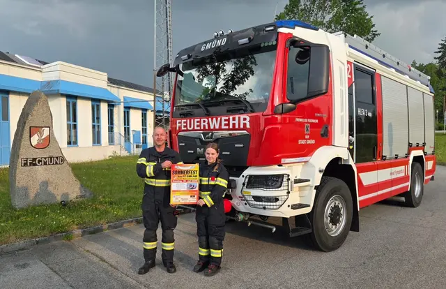 Walter und Svenja von den Florianis laden herzlich zu ihrem Fest ein und freuen sich auf viele Besucher. | Foto: FF Stadt Gmünd