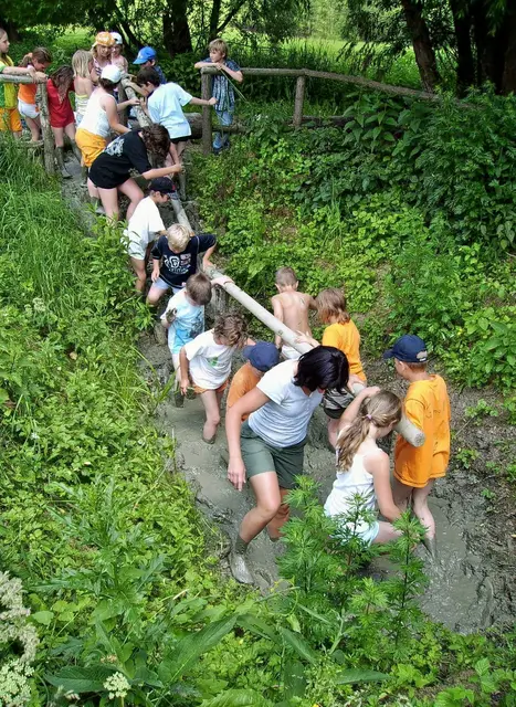 Beliebt ist das Waten durch das Moorgebiet. | Foto: Verein "Rund ums Moor"