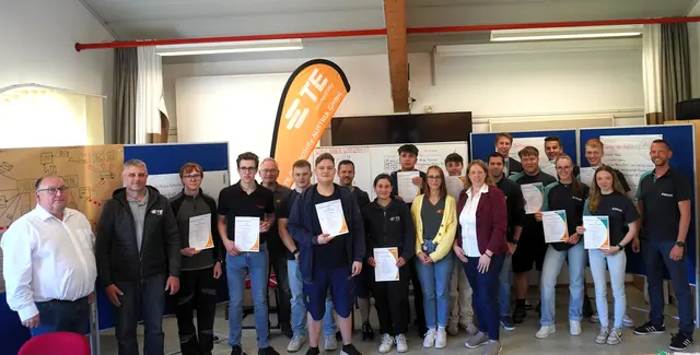 Erfolgreicher Abschluss des Lean Trainings im Ausbildungsverbund | Foto: TE Connectivity