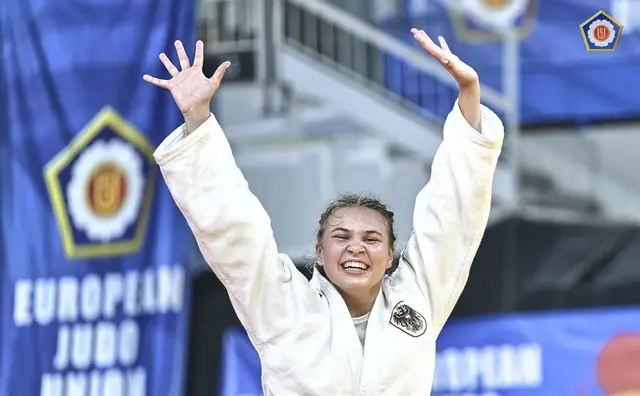 Die Freude nach dem Kampf war riesig. | Foto: EJU/Judo Austria/Sanjindo