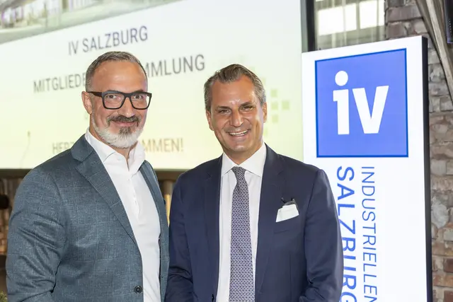 Der neue und der scheidende IV-Salzburg-Präsident: Andreas Wimmer und Peter Unterkofler | Foto: IV Salzburg / Kolarik