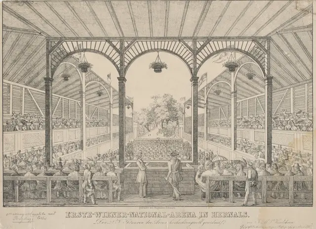 Die Arena Hernals bei ihrer Eröffnung im Jahr 1848.  | Foto: Wien Museum