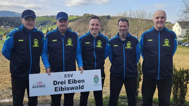Stolz auf ihre Leistung: Wolfgang Gigerl, Franz Damm, Oliver Kröll, Fritz Aldrian, Günther Gigerl (v.l.)