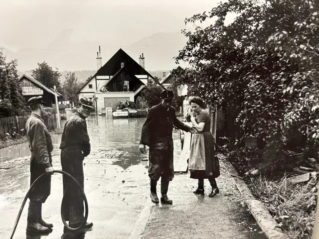 Auch die Blumenstraße im Villacher Stadtteil Perau war überflutet. | Foto: Archiv Museum der Stadt Villach