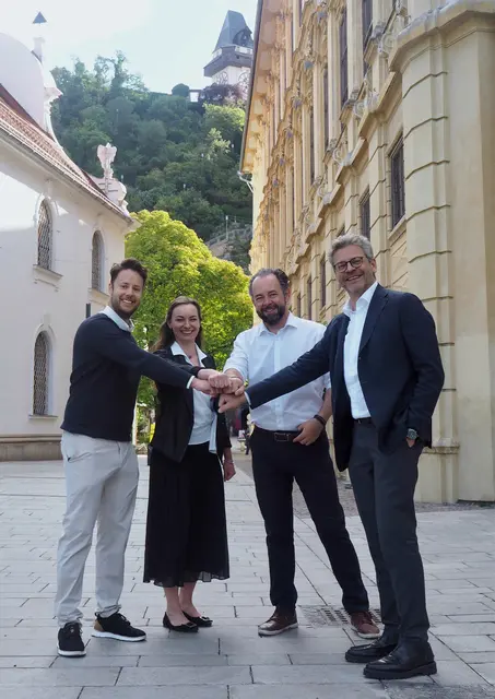 Der neue Echt GRAZ Vorstand: Maximilian Milenkovics, Stephanie Kirchmair, Anton Tropper, Mar'n Wäg | Foto: Echt GRAZ