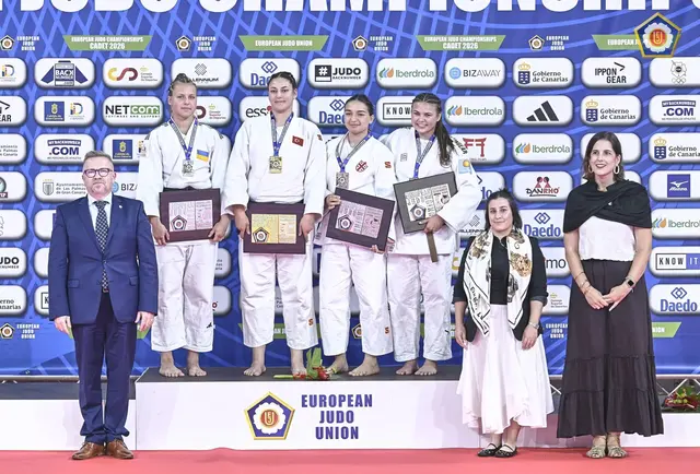 Die Freude über den Sieg war klar zu erkennen. | Foto: EJU/Judo Austria/Sanjindo