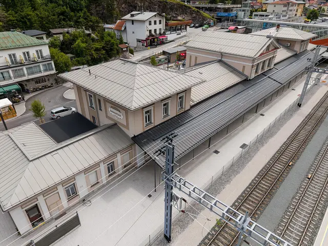 Die Photovoltaikanlage am Dach des ehemaligen Hausbahnsteigs. | Foto: ÖBB Marktl Photography